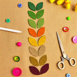 Felt Leaves: Multi-Color Wool Die Cuts, DIY Craft Supplies