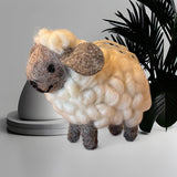 Wool Felt Sheep Wall Hanging Handmade Nursery Farmhouse Decor