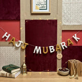 Hajj Mubarak Garland, Islamic Home Decor, Felt Hajj Banner, Muslim Wall Hanging, Eid Decor, Ramadan Decor, Umrah Mubarak Decoration