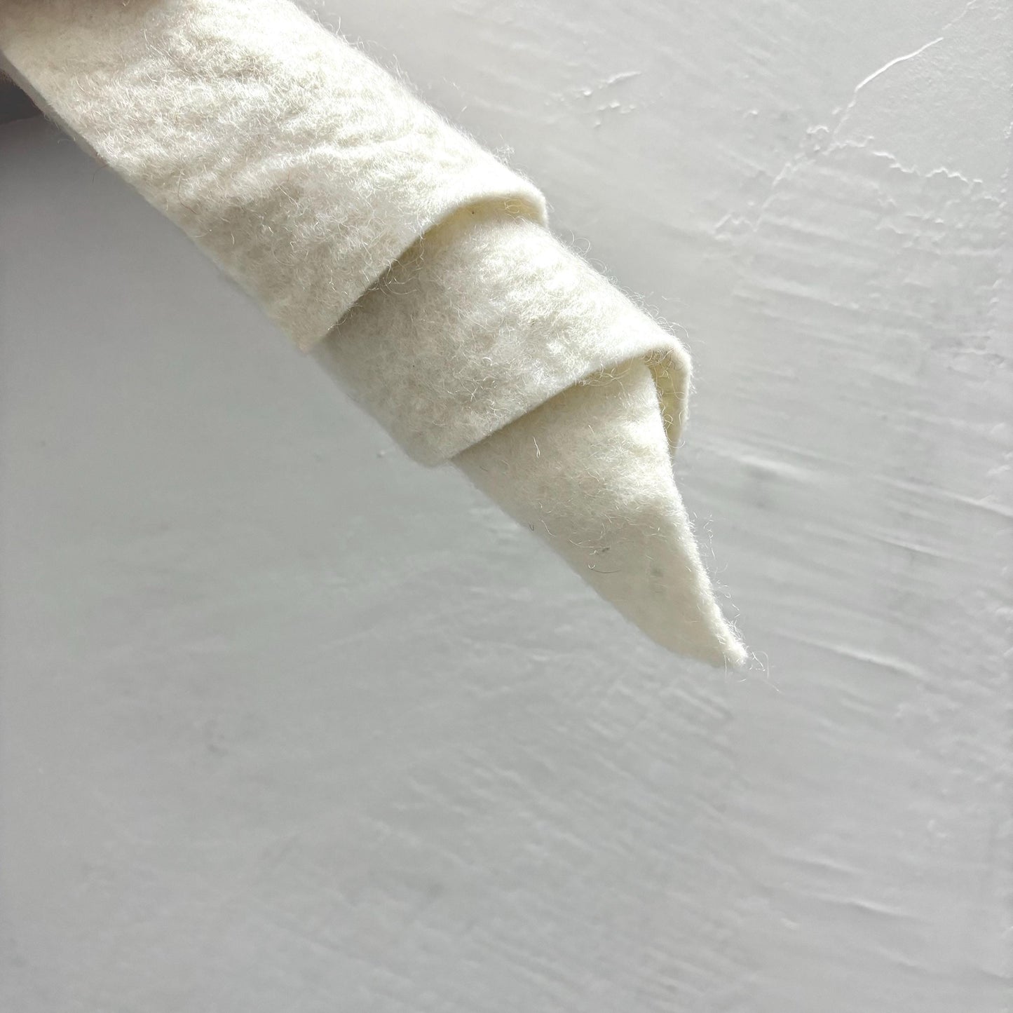 Handmade Off White Wool Felt Sheet, 3mm Thick, DIY Craft Fabric