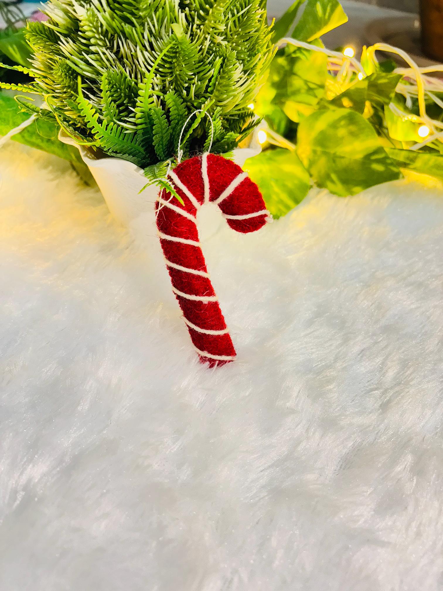 Christmas Candy Cane Hanging Ornaments, Felt Christmas Charm, Candy Charms, Christmas Gifts, Holiday Christmas Candy Decor, Xmas Candy Charm