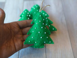 Handmade Wool Felt Christmas Tree Ornament: Green Holiday Decor