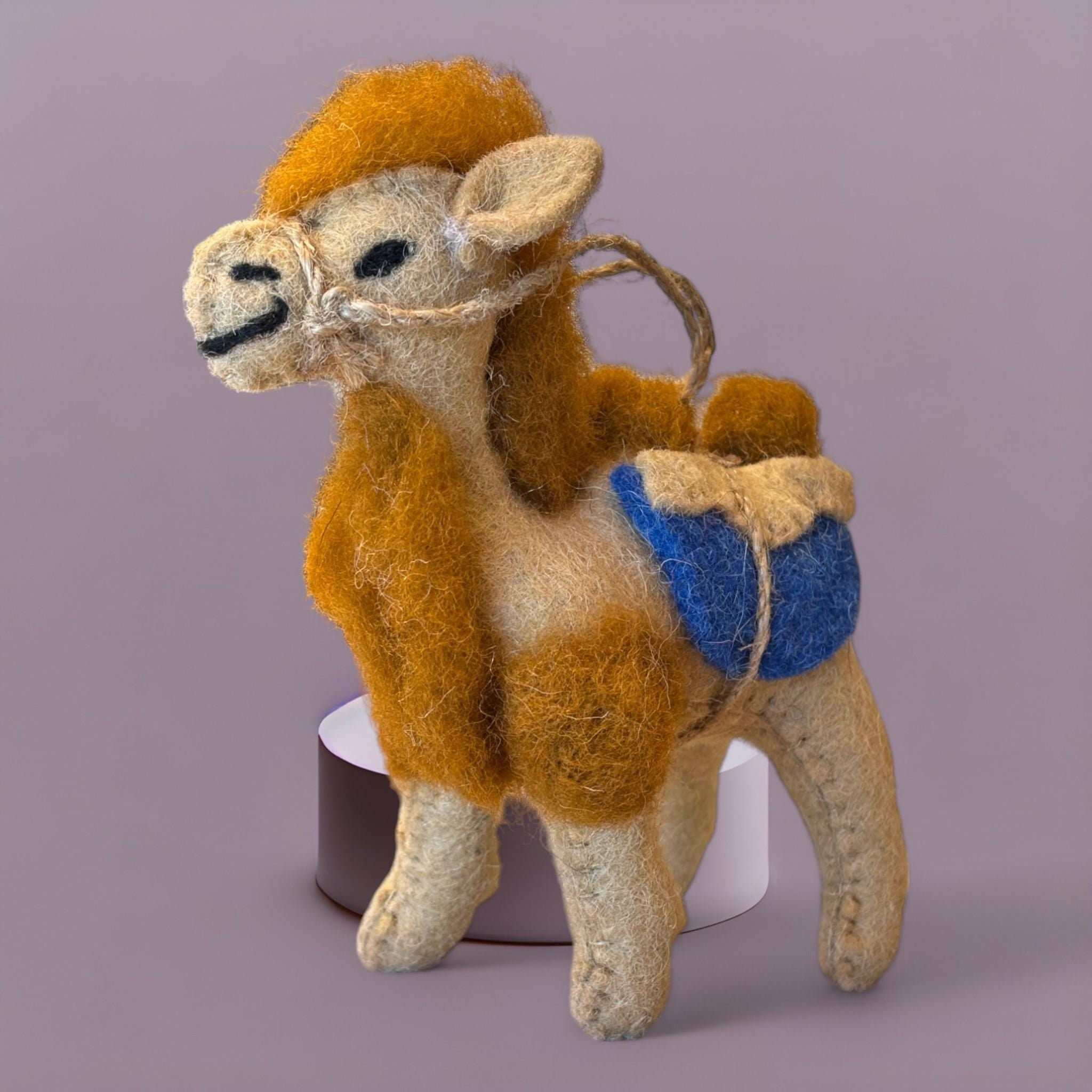 Wool Felt Camel Wall Hanging Handmade Boho Nursery Home Decor
