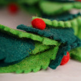 Handmade Wool Felt Christmas Wreath – Festive Holiday Door Decor | Soft Felt Wall Hanging