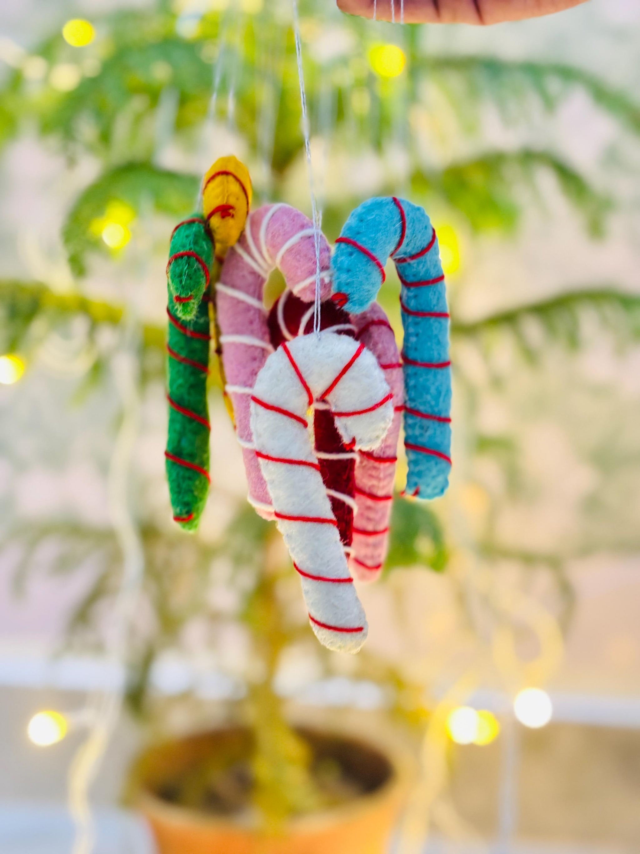 Christmas Candy Cane Hanging Ornaments, Felt Christmas Charm, Candy Charms, Christmas Gifts, Holiday Christmas Candy Decor, Xmas Candy Charm