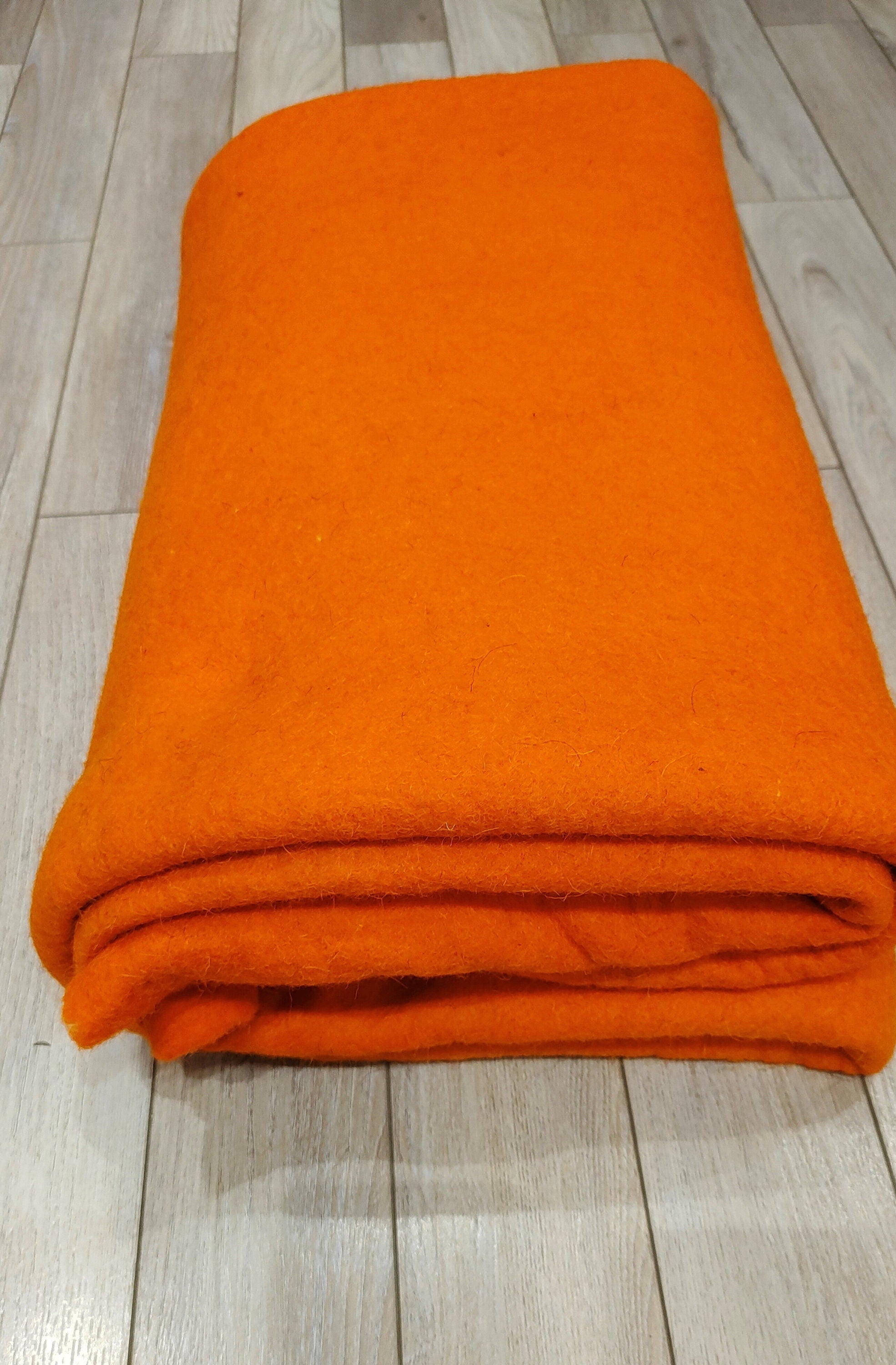 Orange Wool Felt Sheet: 3MM Thick, Custom Size