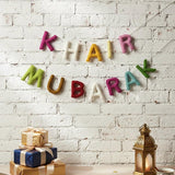 Khair Mubarak Garland | Handmade Wool Felt Ramadan & Eid Decor