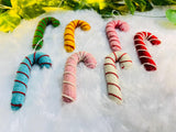 Christmas Candy Cane Hanging Ornaments, Felt Christmas Charm, Candy Charms, Christmas Gifts, Holiday Christmas Candy Decor, Xmas Candy Charm