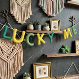 Lucky Me Felt Garland – St Patrick’s Day Irish Holiday Banner – Festive Decor
