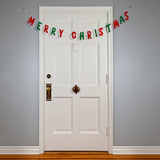 Wool Felt Merry Christmas Garland: Holiday Home Decor, 5 Feet