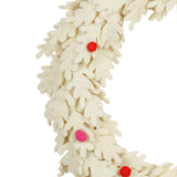 Handmade Wool Felt Christmas Wreath with Red Berries