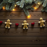 Rustic Farmhouse Gingerbread Men-Christmas Tiered Tray Bowl Fillers-Christmas Ornies Decor-Christmas Tree Tucks-Christmas Family Gifts