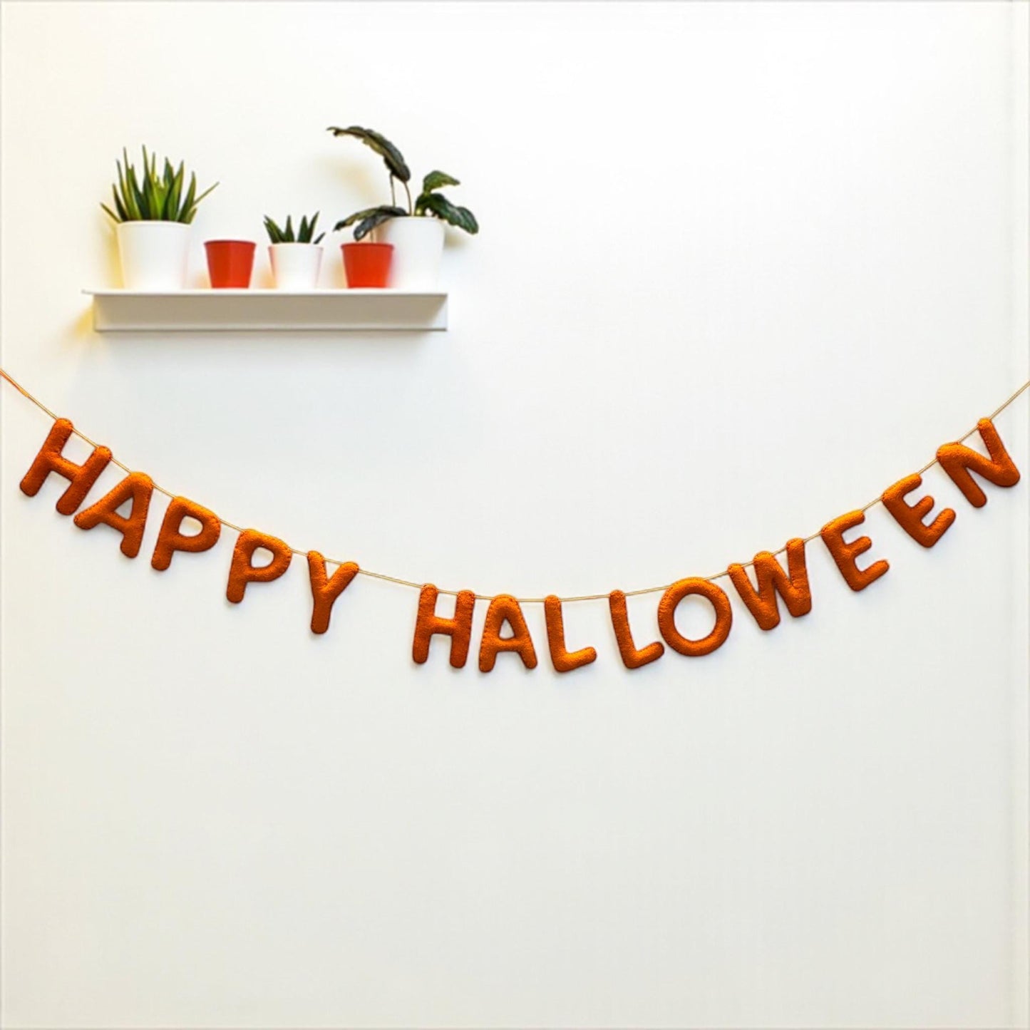Felt Halloween Garland, Wool Decor, Spooky Season Hanging