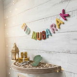 Eid Mubarak Garland | Wool Felt Handmade Islamic Home Decor | Eid Party Decoration | Thoughtful Gift for Family & Friends