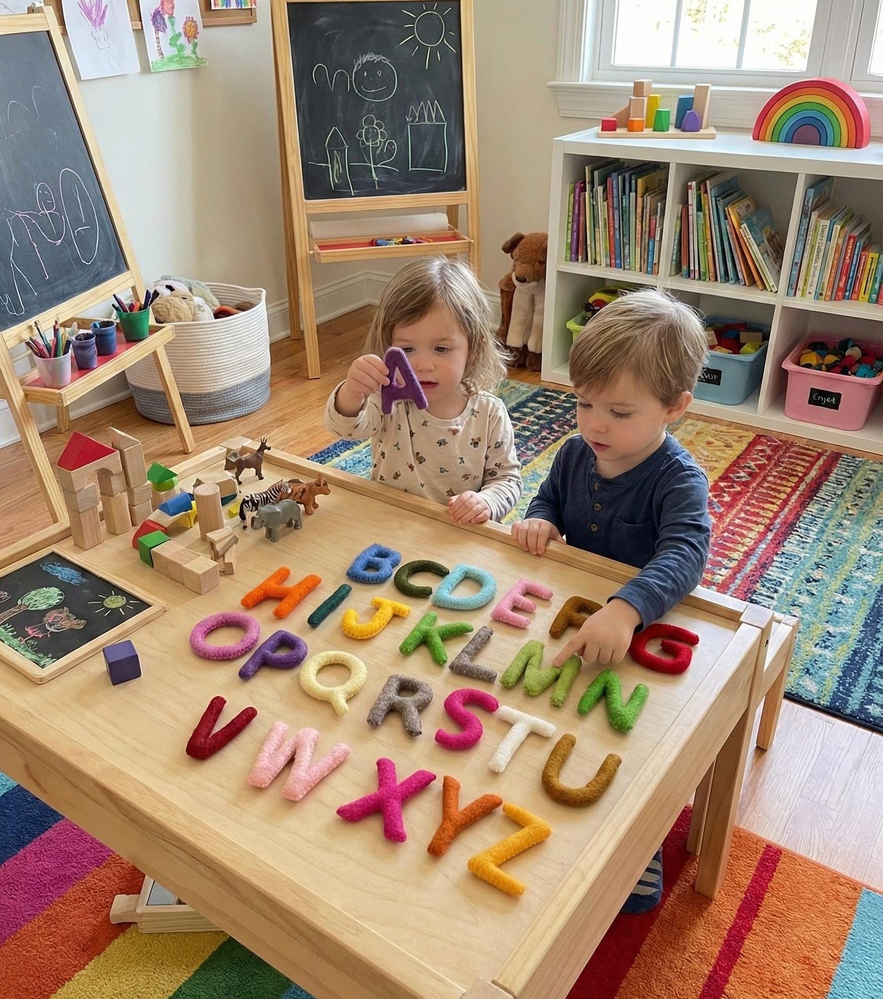 Alphabet Letters Set For Kids Nursery: Felt Learning Letters for Toddlers