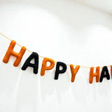 Halloween Garland, Trick or Treat Banner, Spooky Mantel Decor, Pumpkin Ghost Felt Garland