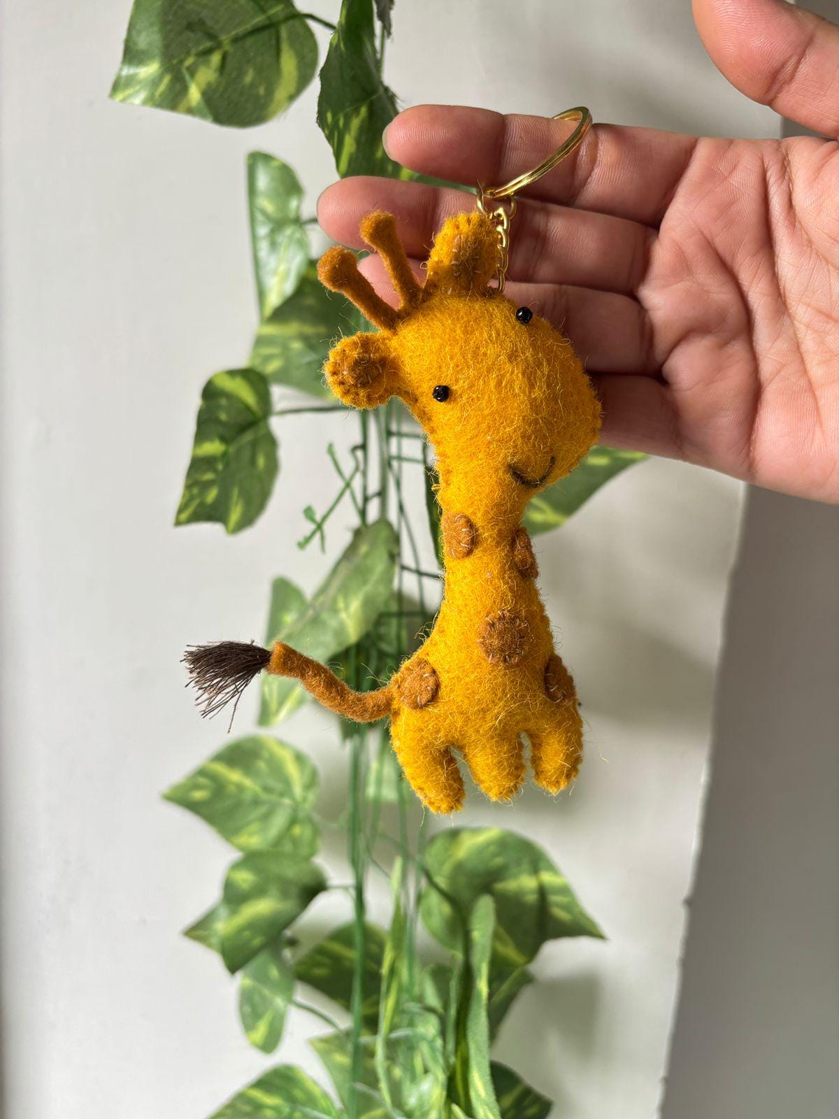 Safari Animal Felt Keychain – Handmade Plush Bag Charm