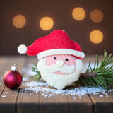 Handmade Felt Santa Ornament – Sheep Wool Christmas Decoration