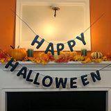 Happy Halloween Garland: Wool Felt Fall Mantel Decor, Helloween Decor Garland for Home & Party Decor and Gifts/ Customisation Available