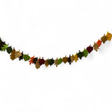 Decorative garland with leaf-shaped ornaments on a white background