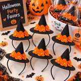 Halloween Witch Hat Headband – Handmade Felt Party Favor