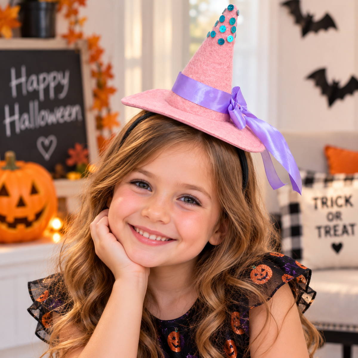 Handmade Felt Halloween Witch Hat Headband | Halloween Costume & Party Accessory | Bulk Orders Welcome