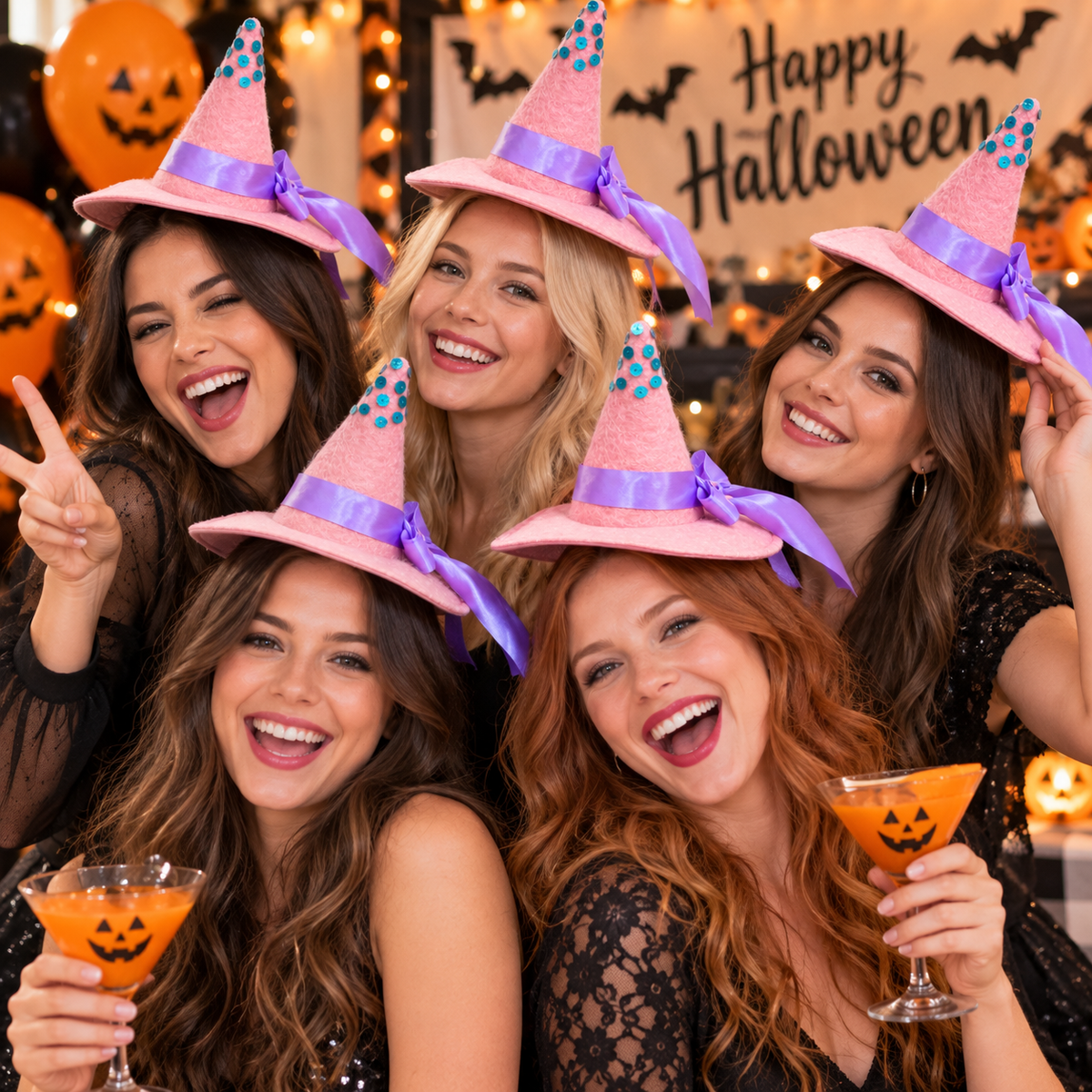 Handmade Felt Halloween Witch Hat Headband | Halloween Costume & Party Accessory | Bulk Orders Welcome
