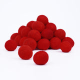 Premium Red Wool Felt Balls – 0.75 Inch (2 cm) – Pack of 50 – Handmade Felt Pom Poms for Crafts & Decor