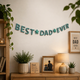 Best Dad Ever Felt Garland – Handmade Father’s Day Banner, Dad Birthday Decoration, Rustic Home Wall Decor, Gift for Dad