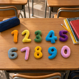 Handmade Boho Felt Numbers 0-9: Colorful Montessori Learning Toy