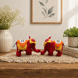 Handmade Wool Felt Elephant Pair – Diwali Decor Set of 2 – Festive Home Accent, Housewarming & Corporate Gift