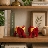 Handmade Wool Felt Elephant Pair – Diwali Decor Set of 2 – Festive Home Accent, Housewarming & Corporate Gift