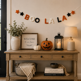 Boo La La Felt Garland | Halloween Felt Banner | Handmade Spooky Wall Decor