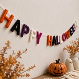 Happy Halloween Felt Garland | Handmade Halloween Banner | Halloween Party Decor | Halloween Wall Hanging | Spooky Home Decor