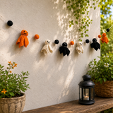 Handmade Wool Felt Halloween Ghost Garland – Cute Spooky Ghost Banner for Mantel, Wall, Nursery & Halloween Party Decor