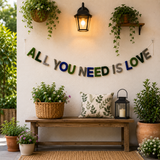 All You Need Is Love Felt Letter Garland | Handmade Wool Felt Banner | Nursery Wall Decor | Bedroom & Playroom Hanging | Baby Shower Gift