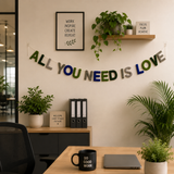 All You Need Is Love Felt Letter Garland | Handmade Wool Felt Banner | Nursery Wall Decor | Bedroom & Playroom Hanging | Baby Shower Gift