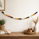 Felt Ball Garland | Black Red Gold Wool Felt Pom Pom Banner | Oktoberfest Decor | German Flag Garland | Handmade Party Decoration | Home Wall Decor