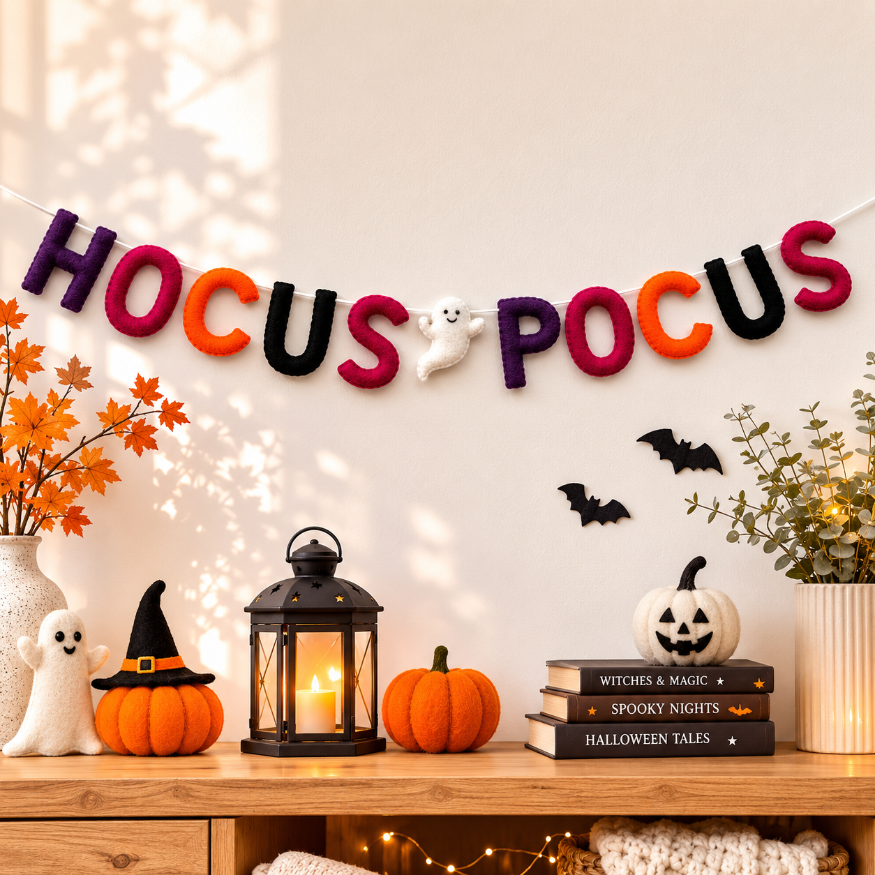 Hocus Pocus Felt Letter Banner – Handmade Halloween Garland for Mantel, Party, Classroom & Spooky Home Decor