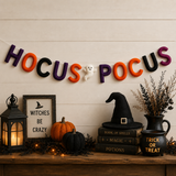 Hocus Pocus Felt Letter Banner – Handmade Halloween Garland for Mantel, Party, Classroom & Spooky Home Decor