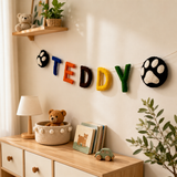 Personalized Dog Name Garland – Handmade Wool Felt Pet Birthday Banner