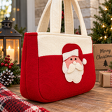 Christmas Party Favor Gift Bag – Santa Holiday Gift Tote Bag | Christmas Treat Bag for Kids & Gifts | Bulk Party Favor Bags