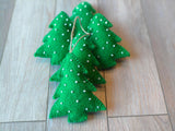 Handmade Wool Felt Christmas Tree Ornament: Green Holiday Decor