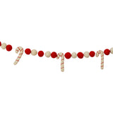 Wool Felt Candy Cane Garland: Christmas Peppermint Stick Banner