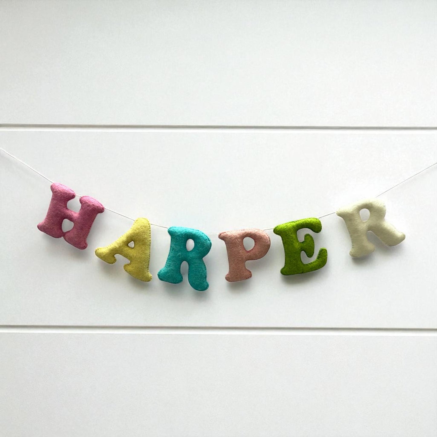Custom Felt Name Banner,  Felt Letter Banner, Nursery Name Sign, Baby Name Garland