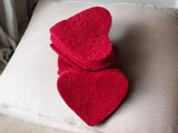 Soft Wool Felt Heart Shapes for Crafting Garlands, Cushions, and Ornaments