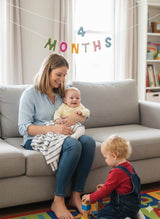 Wool Felt 1–12 Month Letter Garland – Baby Milestone Banner, Nursery Decor