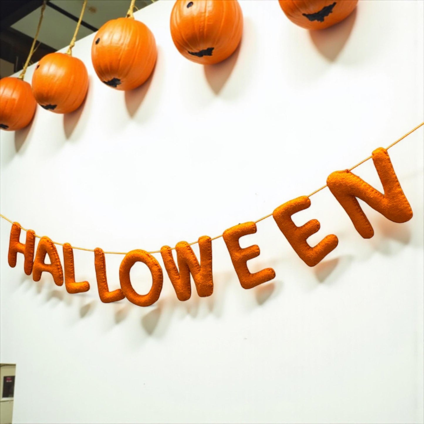 Felt Halloween Garland, Wool Decor, Spooky Season Hanging