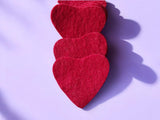Soft Wool Felt Heart Shapes for Crafting Garlands, Cushions, and Ornaments