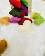 Wool Felt Hearts: 3-Inch Colorful Stuffed DIY Decor